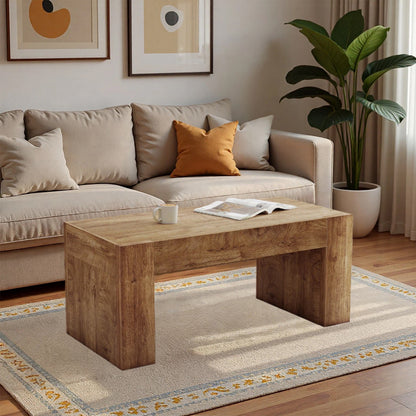 48 inch farmhouse coffee table with hidden drawer