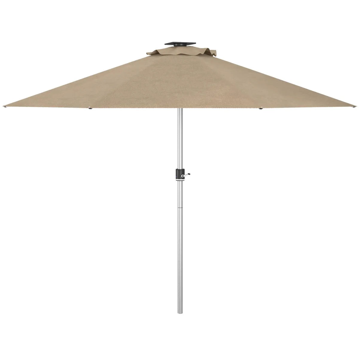 Solar LED Lighted Patio Umbrella, Khaki