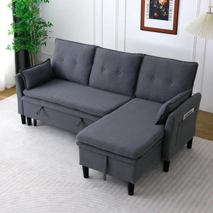 L-Shaped Reversible Chaise Sectional Sofa with Storage – view 2