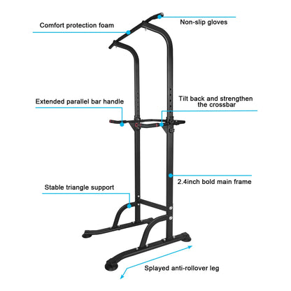 Power Tower Pull-Up Dip Station for Home Gym Strength Training