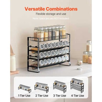 Spice Rack Organizer – Cabinet & Countertop Seasoning Shelf