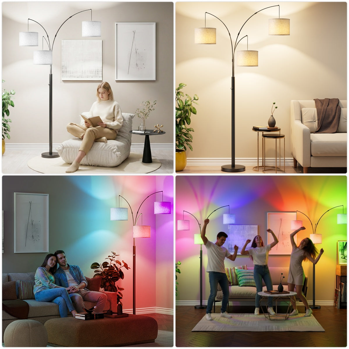 Three-Head Floor Lamp adjustable heads