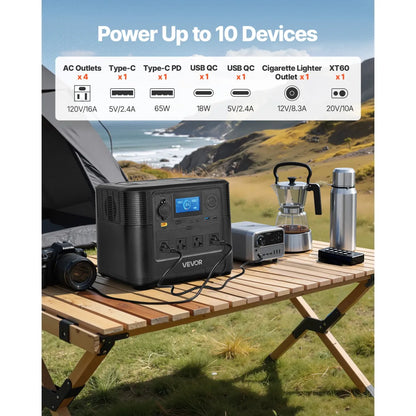 1200W 806Wh LiFePO4 Portable Power Station