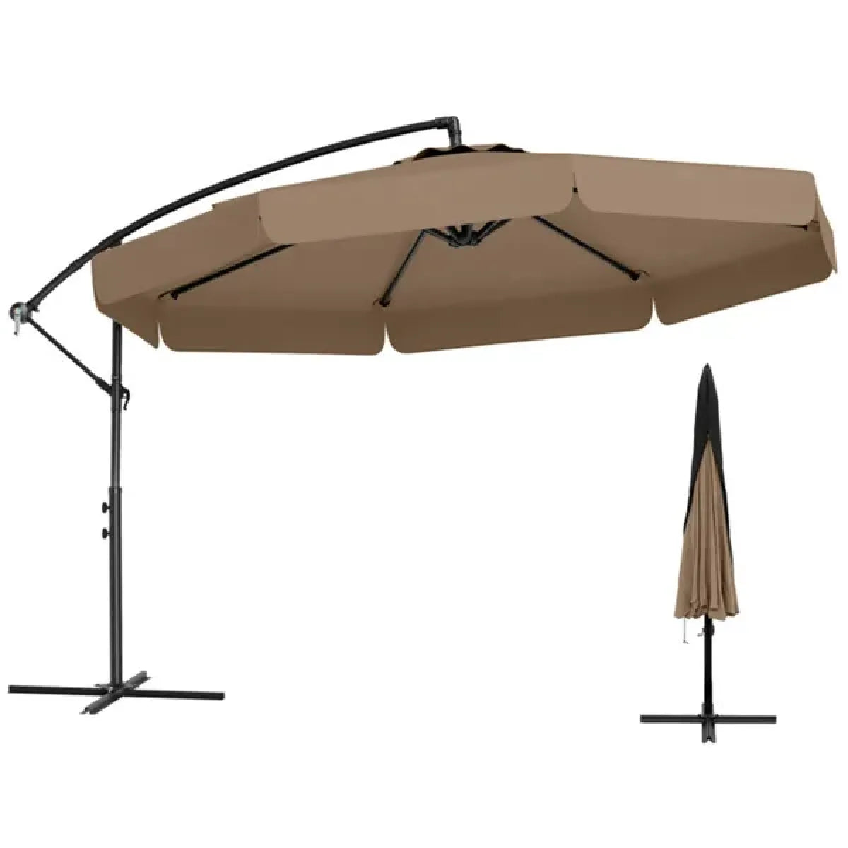 10ft Cantilever Patio Umbrella, Taupe