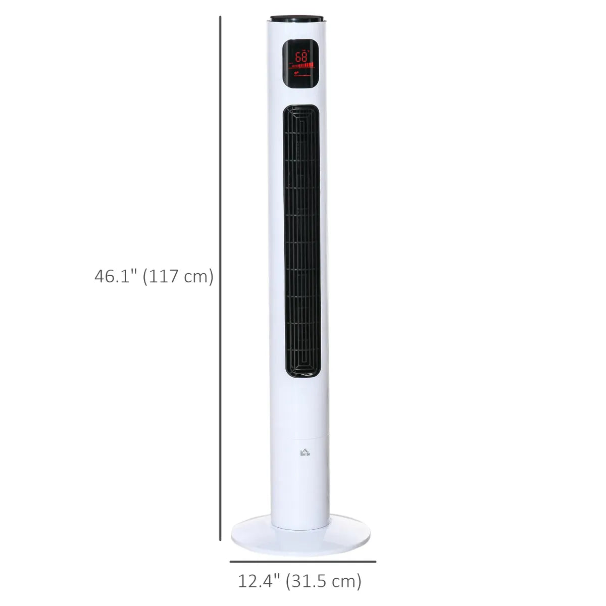 Oscillating Freestanding Tower Fan with Remote and 12-Hour Timer, White