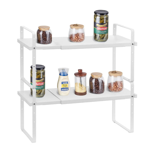 2-Tier Cabinet Organizer Shelf – Stackable Counter and Cabinet Storage Rack