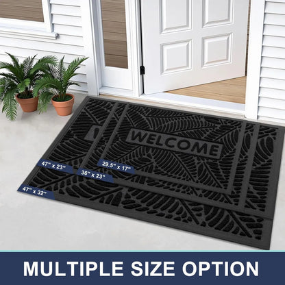 Welcome Front Door Mat – Indoor & Outdoor All-Season Entryway Doormat