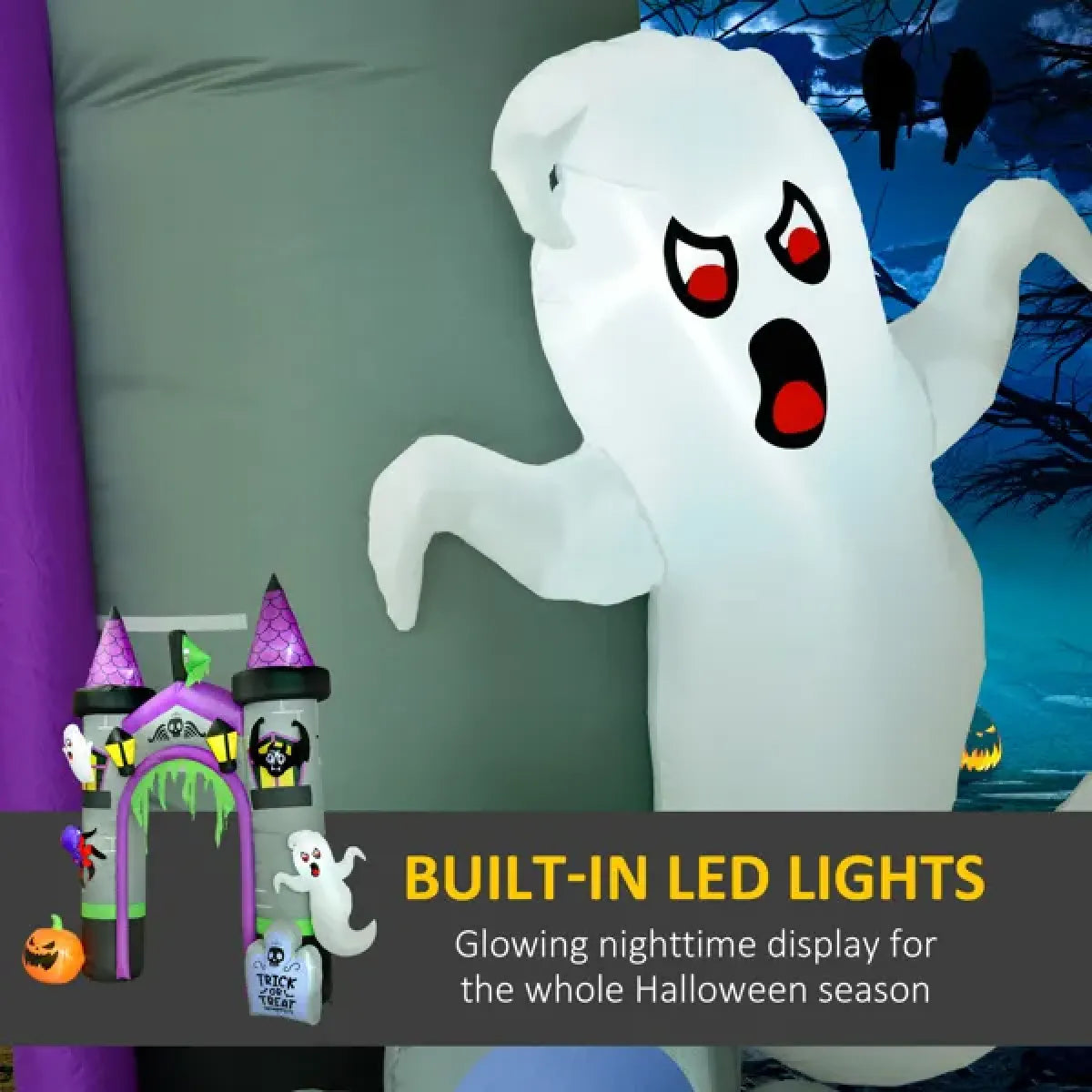 Inflatable Halloween Archway with LED Lights