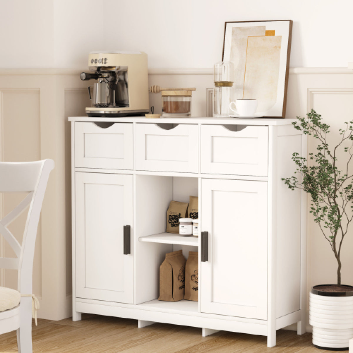 Wooden Storage Cabinet detail