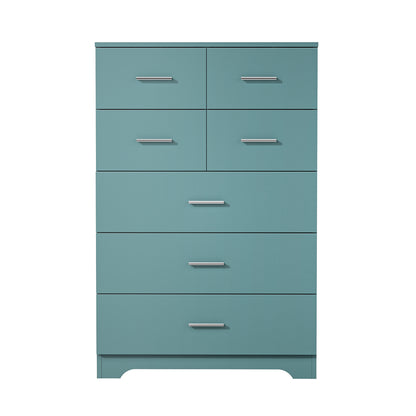 7-Drawer Storage Dresser with Outlet, Light Green – alternate view 1