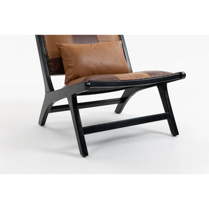Modern Boho Accent Chair, Antique Brown