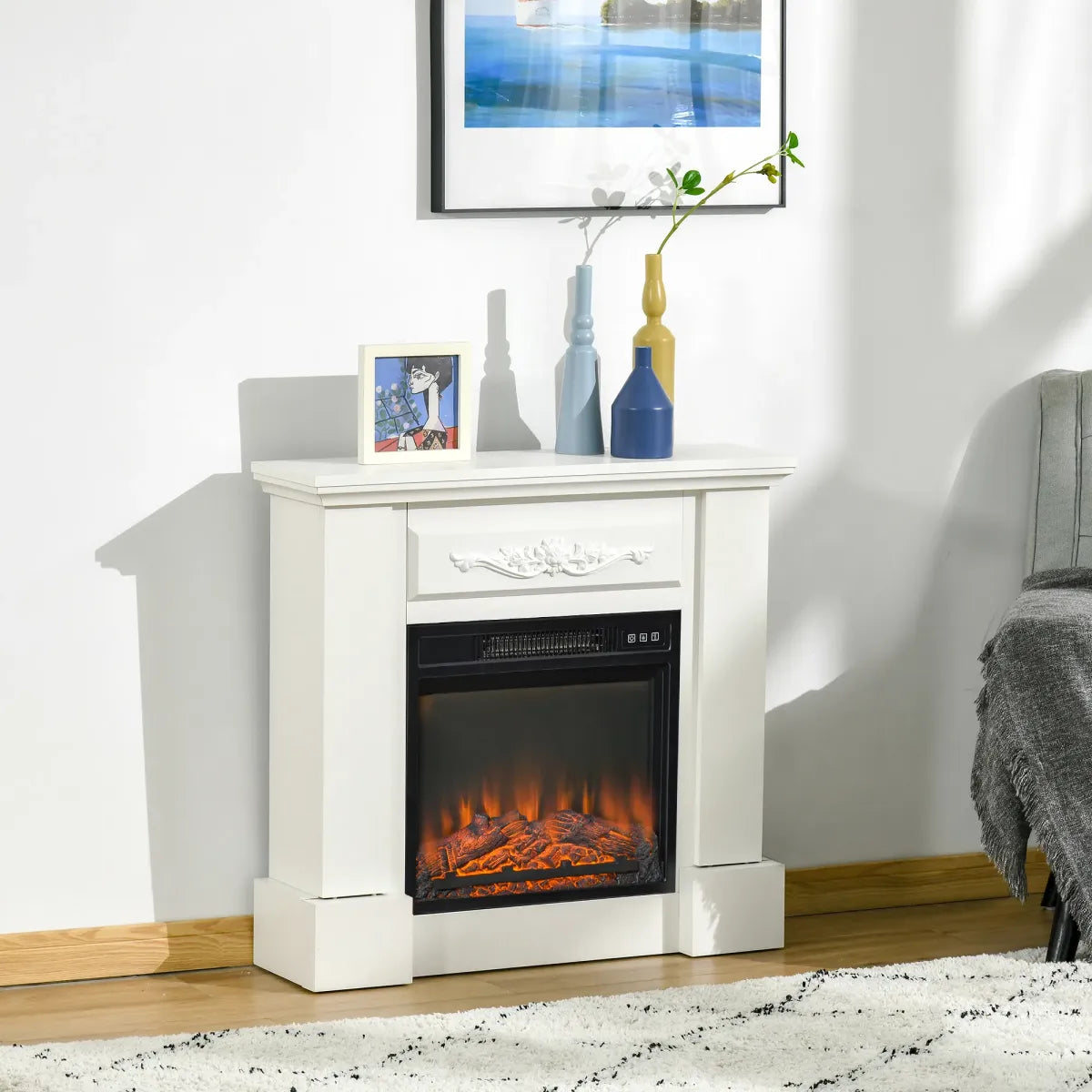 Freestanding Electric Fireplace Cabinet