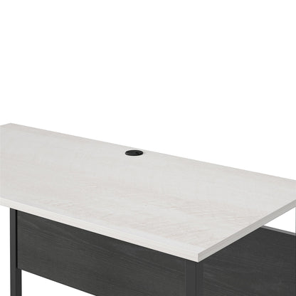 Sorina writing desk, white and light oak