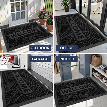 Welcome Front Door Mat – Indoor & Outdoor All-Season Entryway Doormat