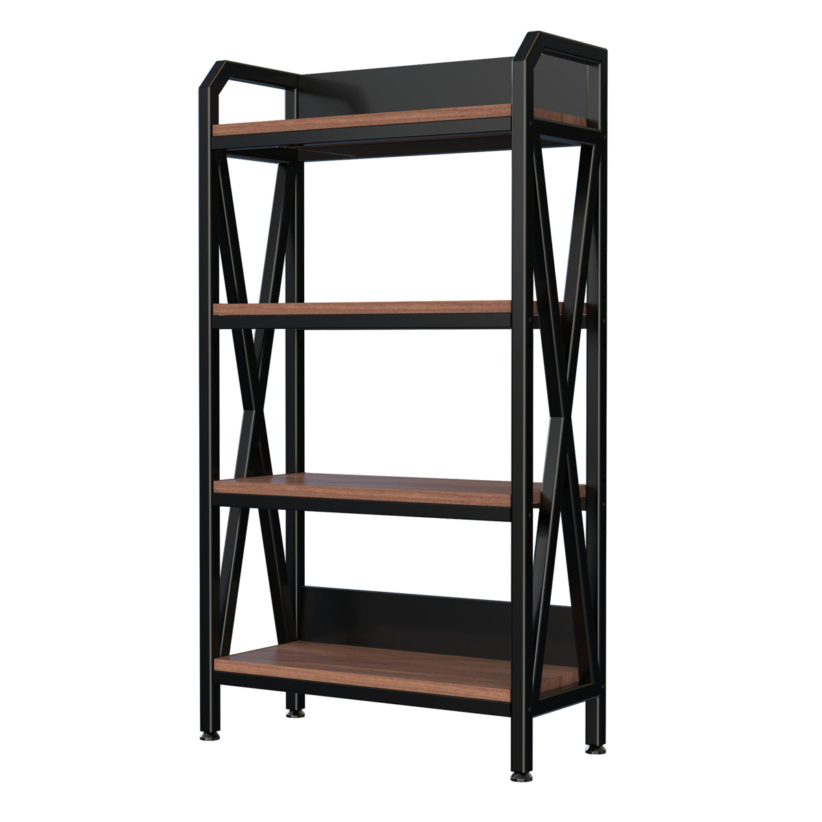 56" 4-Tier Bakers Rack – Metal & Wood, Kitchen Storage Shelving – view 6