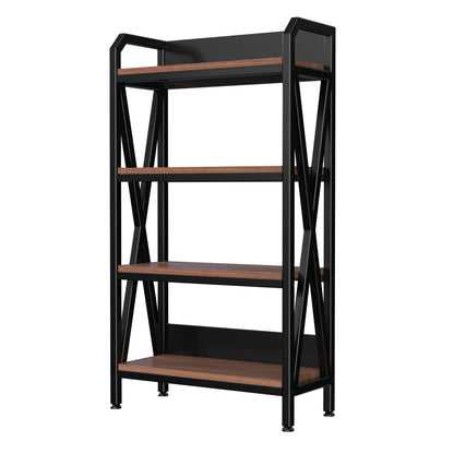 56" 4-Tier Bakers Rack – Metal & Wood, Kitchen Storage Shelving – view 6