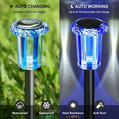 Solar Candy Cane Pathway Lights, 10 Pack