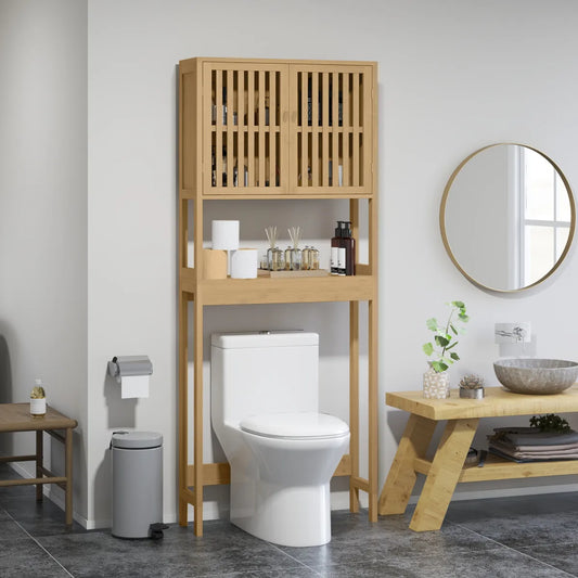 Bamboo Over-The-Toilet Storage Cabinet, Natural
