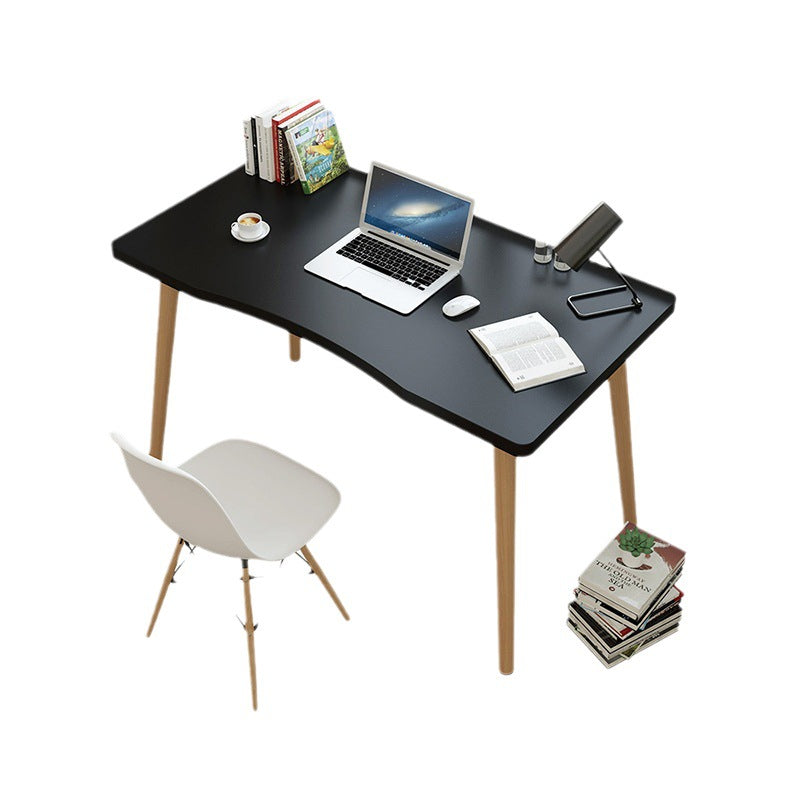 Solid wood leg curved desk, 80cm
