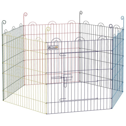 Hexagon Metal Dog Playpen – Portable Exercise Fence