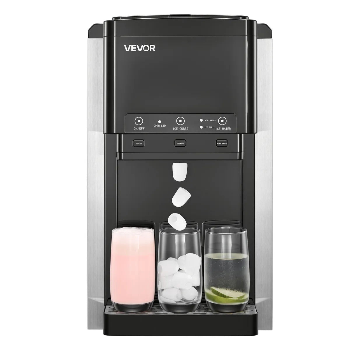 3-in-1 Countertop Water Dispenser with Ice Maker – 35 Lbs per Day