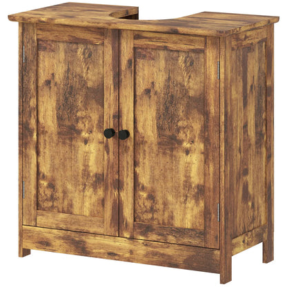 Rustic Wood Bathroom Vanity Cabinet, Under-Sink Storage