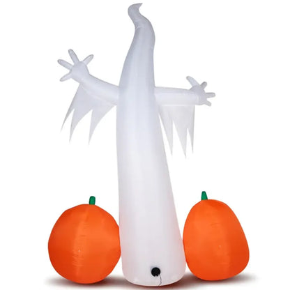 Giant Halloween Inflatable Ghost, Spider and Pumpkin Outdoor Decoration with LED Lights