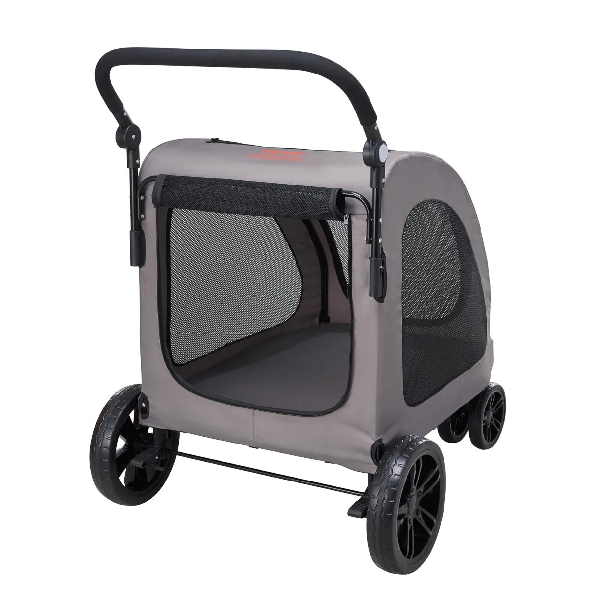 4-Wheel Foldable Pet Stroller – 160 lb Capacity Dog and Cat Carrier