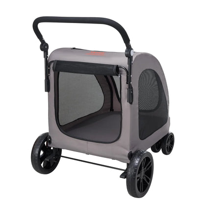 4-Wheel Foldable Pet Stroller – 160 lb Capacity Dog and Cat Carrier