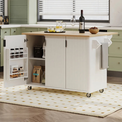 Fluted Farmhouse Kitchen Island – view 2