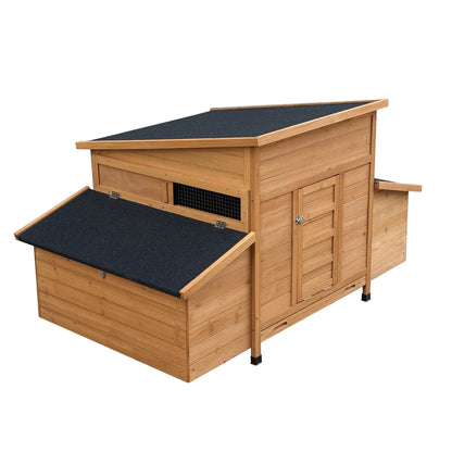 Chicken Coop with Nesting Box, Orange