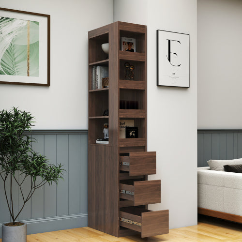70.87 inch display storage cabinet with drawers
