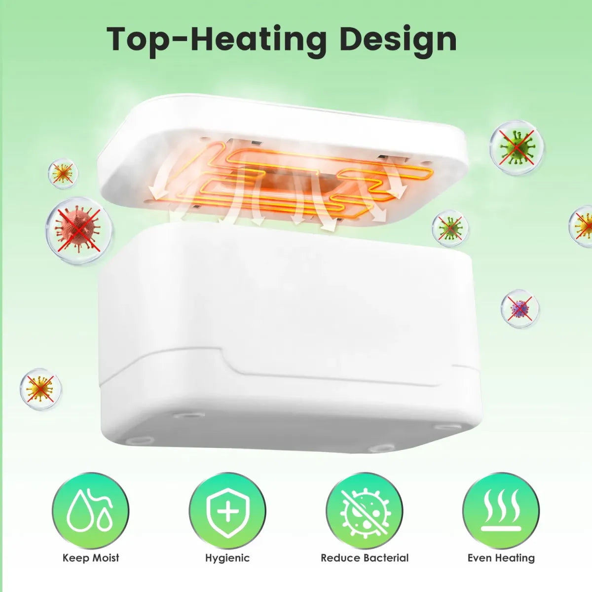 Baby Wipe Warmer – 3 Temperature Settings, USB-C Powered Wipe Dispenser