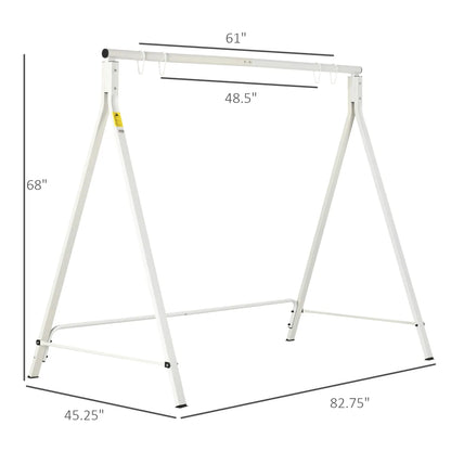 Outdoor Porch Swing Stand, A-Frame Steel Stand – view 3