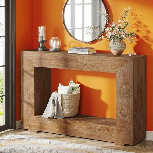Oak Entryway Console Table