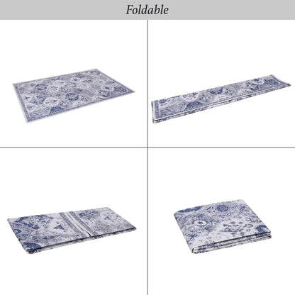 Washable Area Rug, Blue