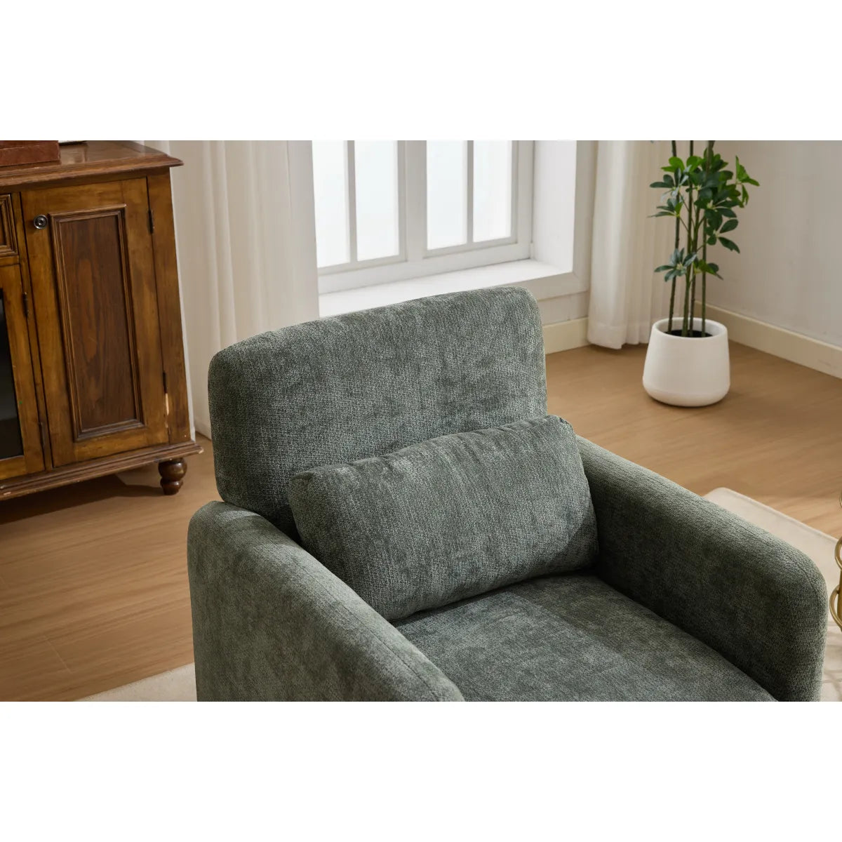 Boucle Fabric Accent Armchair – view 3