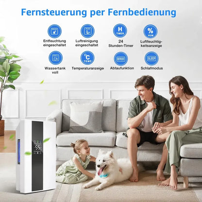 Electric Dehumidifier – 2200ml Compact Moisture Absorber for Home