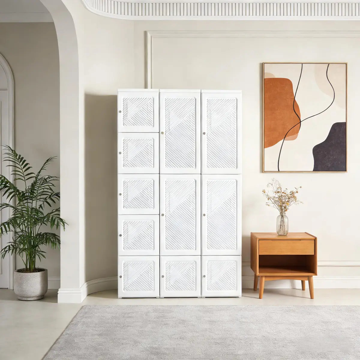 Portable Wardrobe Closet, Entryway Clothes Storage Cabinet – view 4