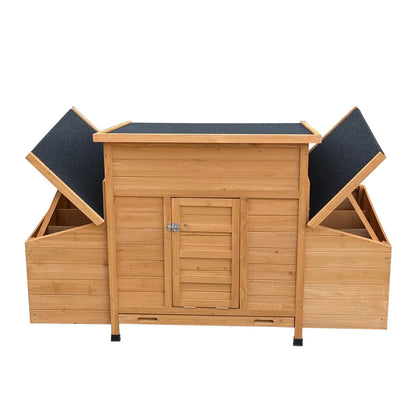 Chicken Coop with Nesting Box, Orange