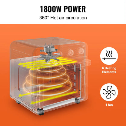 7-in-1 Stainless Steel Air Fryer Toaster Oven – 18L Convection