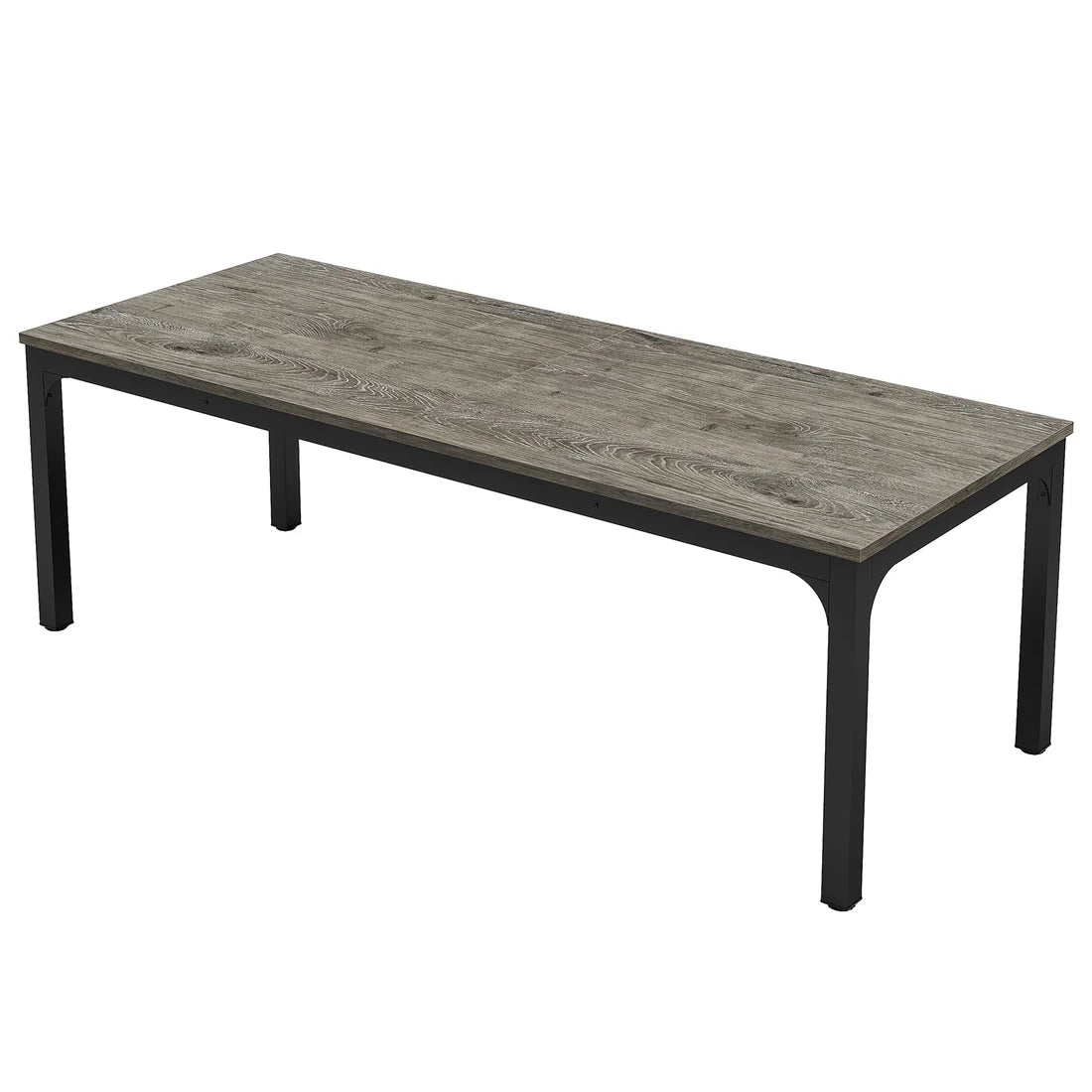 Rectangle executive office desk, black grey