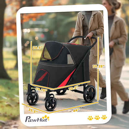 One-Click Foldable Dog Stroller – For Medium and Large Dogs