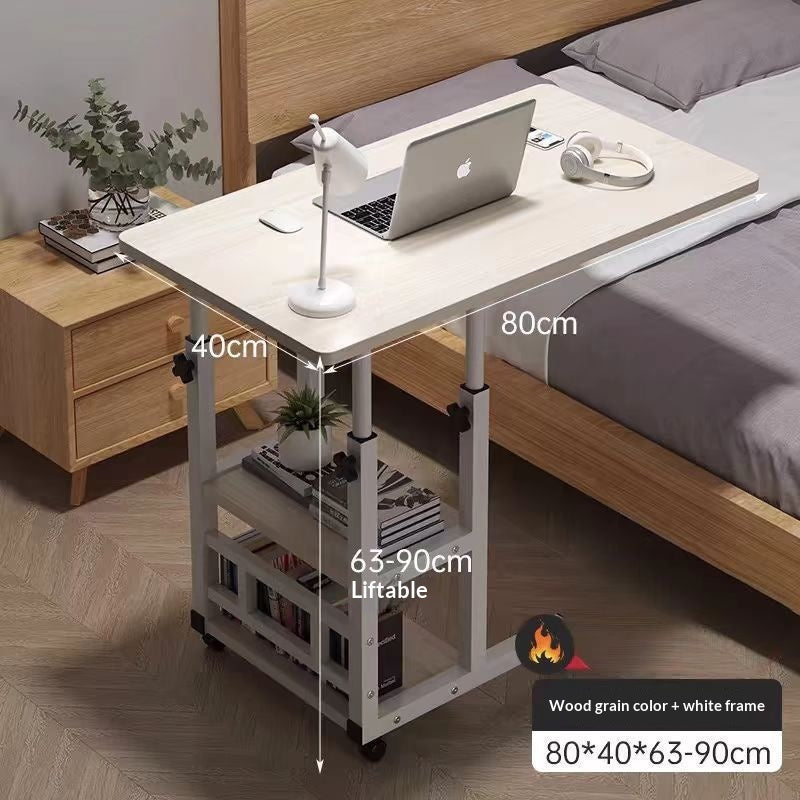 Mobile dorm desk and bedside table