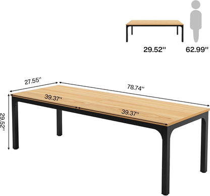 Rectangle executive desk in walnut