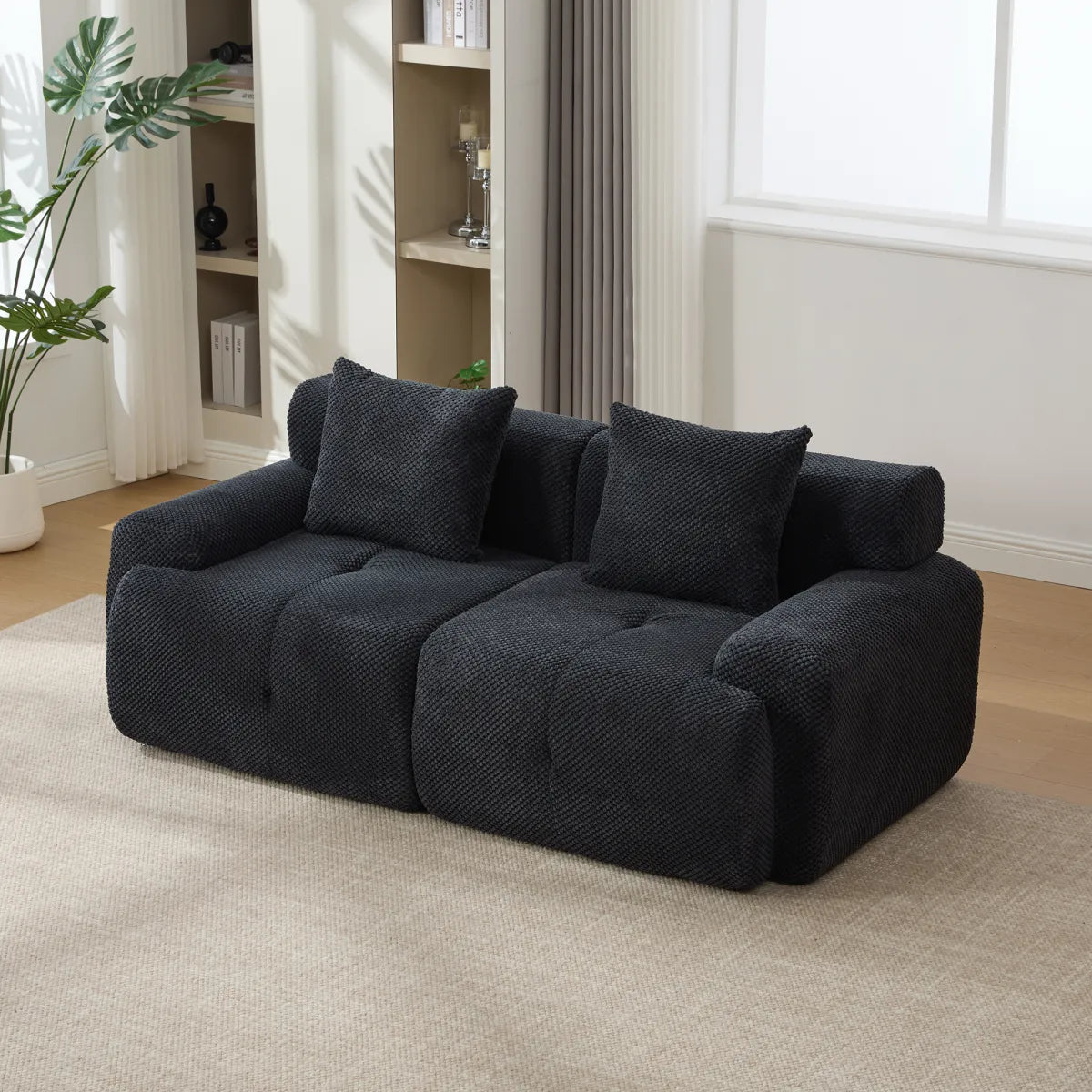Modern Cloud Tufted Convertible Loveseat Sofa – view 3
