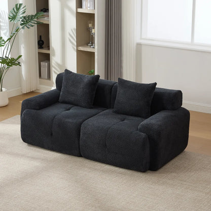 Modern Cloud Tufted Convertible Loveseat Sofa – view 3
