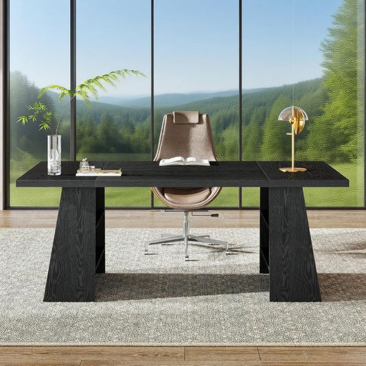 63 inch executive desk with double pedestal storage