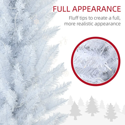 5' Pre-Lit Pencil Christmas Tree with LED Lights, White