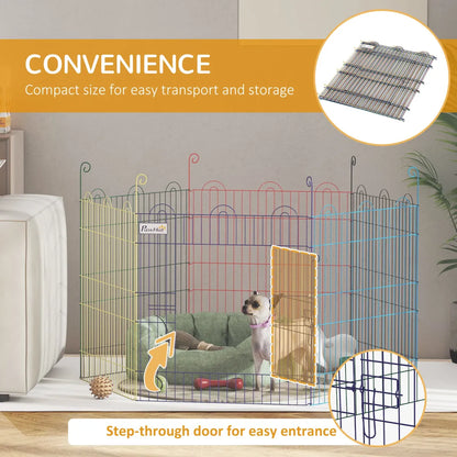 Hexagon Metal Dog Playpen – Portable Exercise Fence